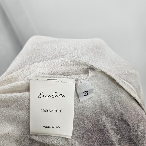 Enza Costa Pants Cream Brown Lunar Patina Tie Dye Drop Crotch Pull On Size 3 - Picture 8 of 9